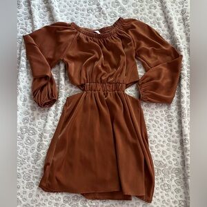 Burnt orange pink Lily dress